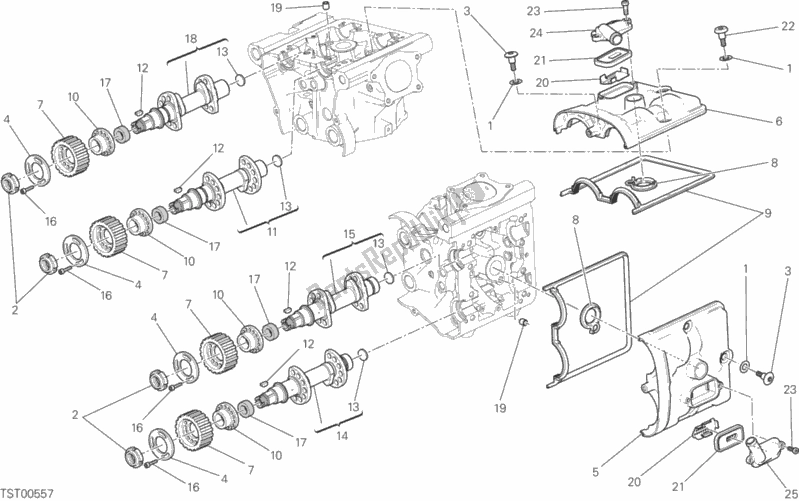 Todas las partes para Culata: Sistema De Distribución de Ducati Monster 821 Dark Brasil 2016